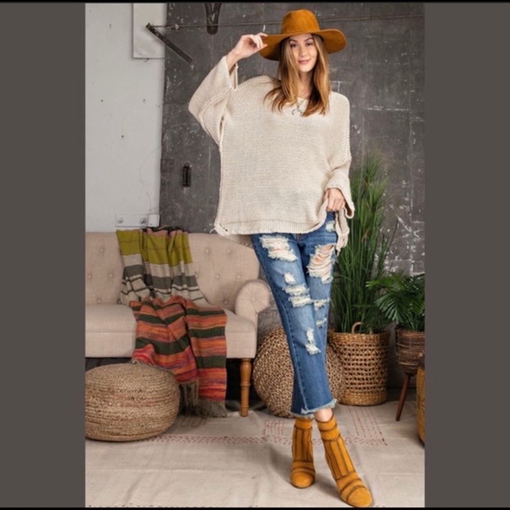 The ESTELLE Dolman Sleeve Boxy Sweater